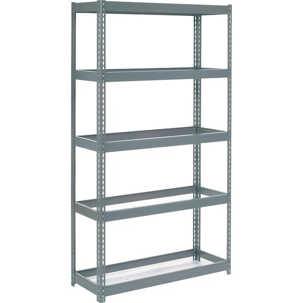 Extra Heavy Duty Shelving 48W x 12D x 60H With 5 Shelves, No Deck, Gray